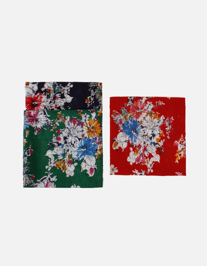 마리엔느 꽃다발 아사 손수건 스카프 53 x 53 (cm)