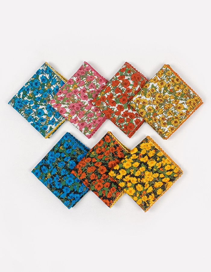 마리엔느 유채꽃 핀코트 손수건 스카프 54 x 54 (cm)