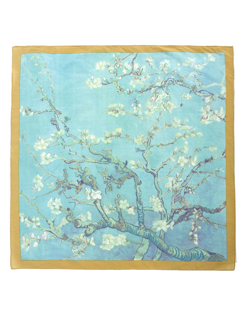 명화손수건 - 꽃피는 아몬드 나무 / 59 x 59 (cm)
