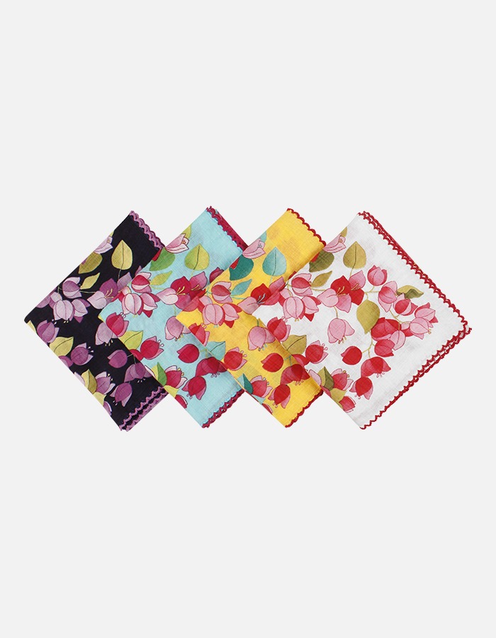 마리엔느 방울튤립 핀코트 손수건 스카프 54 x 54 (cm)