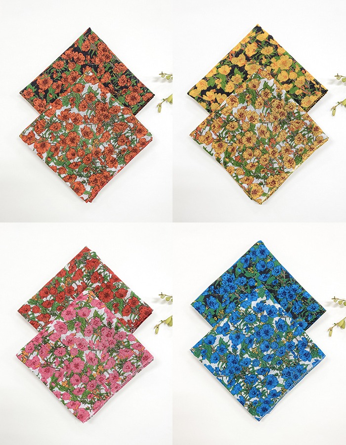 마리엔느 유채꽃 아사 손수건 스카프 53 x 53 (cm)